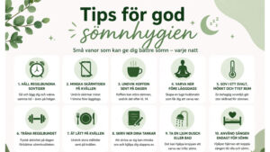 Tips för god sömnhygien