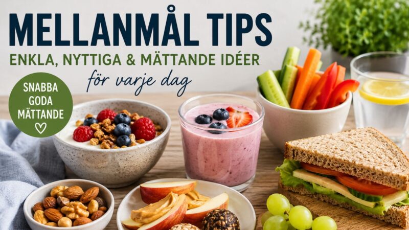 Mellanmål tips för en enkel och hälsosam vardag